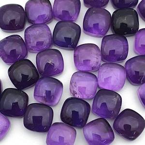 Lot de 5 cabochons d'améthyste naturelle de 5 mm, fournitures de bijoux, exportateur et fabricant OEM en Inde - Product Image 1