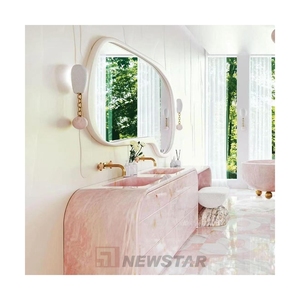 Newstar Hiện Đại Trắng <span class=keywords><strong>Onyx</strong></span> phòng tắm Vanity với lỗ duy nhất lưu vực và đá cẩm thạch tủ đá màu xanh lá cây <span class=keywords><strong>Onyx</strong></span> chìm màu Hồng <span class=keywords><strong>Onyx</strong></span> lưu vực - Product Image 6