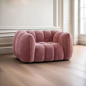 Sofá Esquinero de Tres Plazas, Diseño Cuadrado, Tapizado en Tela Ecológica, Resistente, Contemporáneo, Plegable, para Apartamento u Hotel - Product Image 4