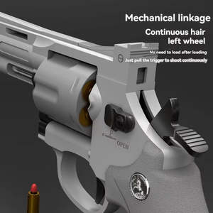 Pistolet à air en plastique interactif parent-enfant pour l'extérieur, avec effets sonores et lumières, lanceur de mousse et avion à réaction, jouet - Product Image 4