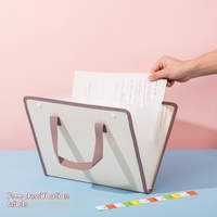 KE'MU PP Boîte de rangement, Pochette de classement, Pochette accordéon portable, Classeur, Pochette de rangement pour papiers d'examen, Format A4, Opaque