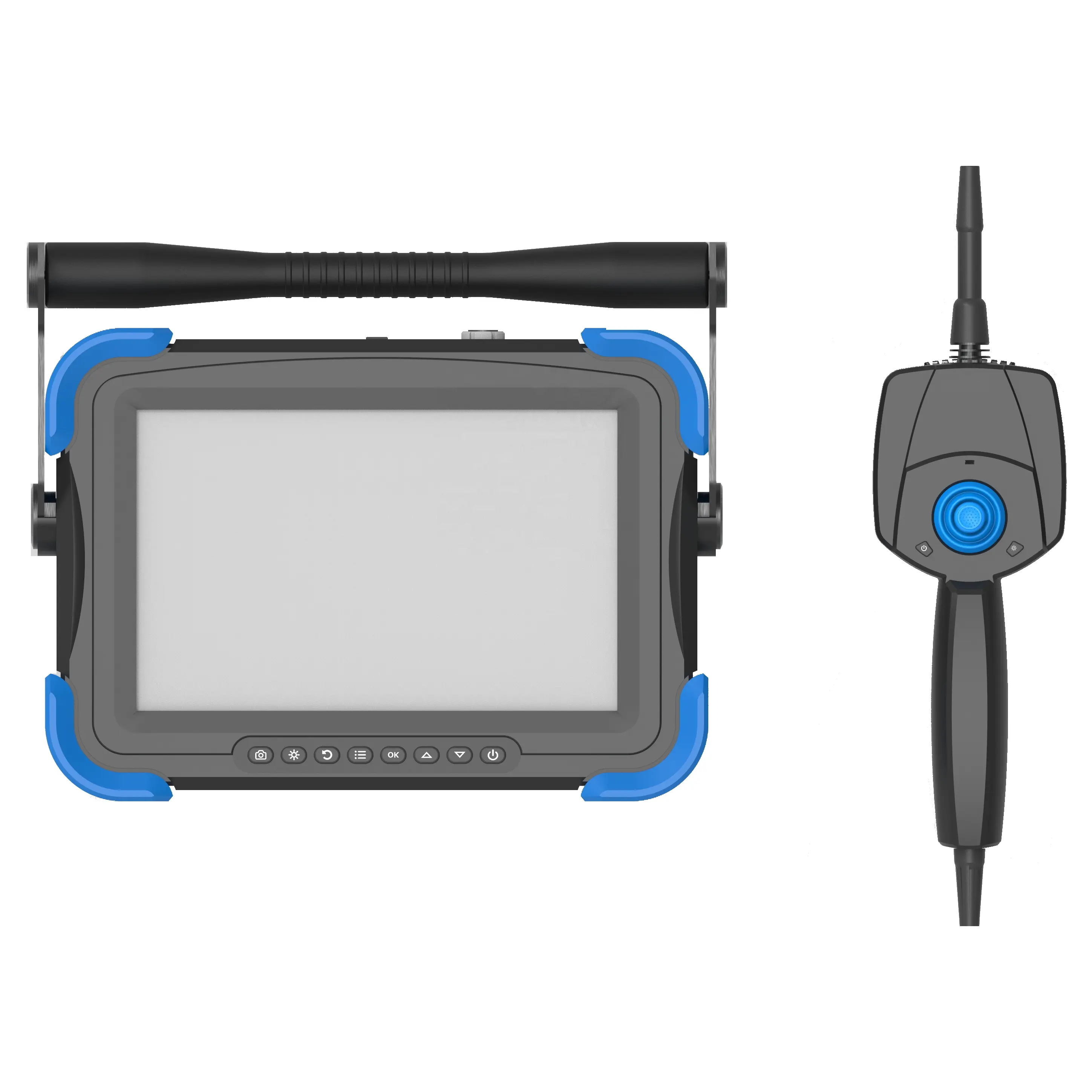 ポータブル産業用ビデオスコープ検査カメラ10.1インチディスプレイ360度ジョイスティックアーティキュレーション防水IP67