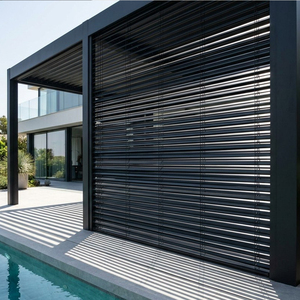 Tende Veneziane Esterne Motorizzate in Alluminio, Sistema di Ombreggiatura Intelligente Impermeabile e Antivento per Patio, Pergola, Villa, Personalizzabile - Product Image 1