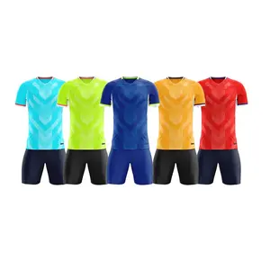 Kits complets de maillots de football personnalisés pour hommes sublimation maillots de football pour l'entraînement en équipe
