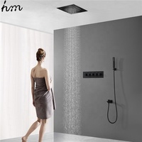 Hm 16 "Multi-Fonction Thermostat Robinet LED Cascade Musique Douche Robinet Ensemble