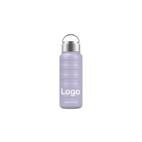 Bouteille d'eau sport isotherme en acier inoxydable SUS304 de qualité alimentaire, réutilisable, pour le camping, la randonnée, la salle de sport et les voyages
