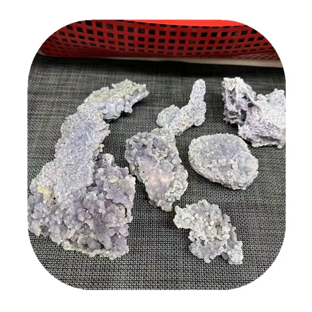 wholesale natural crystal gems healing stone big crystals rough specimens purple agate grape clusters for home decoration