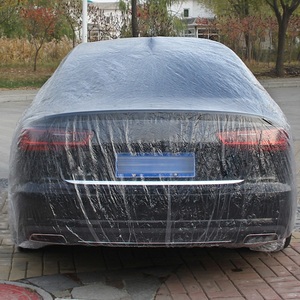 Couvre-<span class=keywords><strong>voiture</strong></span> en plastique jetable d'<span class=keywords><strong>hiver</strong></span> transparent personnalisé en matériau PE imperméable vente en gros - Product Image 6