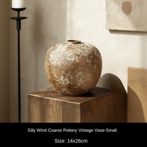 Jarrón de Cerámica Esmaltada Moderna y Ecológica Estilo Wabi-Sabi de Jingdezhen, Jarrón Grande de Cerámica Rústica Hecho a Mano para Navidad - Product Image 6