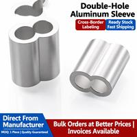 Manchon en aluminium à double trou en forme de 8 TEBAK, collier de serrage pour câble en aluminium M0.8-M12
