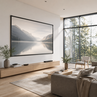 Écran de projection à cadre fixe 16:9 4K Ultra HD, écrans de projection muraux, écran de cinéma maison pour salon