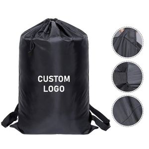 Sac à dos pliable imperméable très résistant, écologique, sans BPA, en polyester, très grande capacité, avec cordon de serrage, idéal pour le linge – Meilleures ventes - Product Image 2