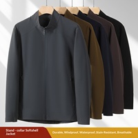 Blouson bomber unisexe haut de gamme en nylon coupe-vent avec fermeture éclair, col montant, idéal pour la randonnée et les sports de plein air en automne