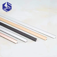 Strip dekorasi latar belakang logam campuran aluminium, pelapis lantai bentuk T