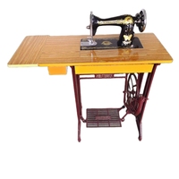 Machine à coudre manuelle, table et support