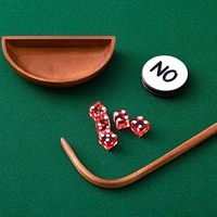 Plateau à dés en bois de 7 pouces pour le jeu de craps, finition lisse, taille casino, pour table de craps style Las Vegas