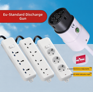 Adaptateur de prise d'extraction de puissance V2L EV Type 2 16A 3,5KW, norme européenne, portable pour véhicules électriques et camping - Product Image 3