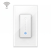 Interrupteur intelligent WiFi SLS Tuya, variateur de lumière, norme américaine, 1 canal, Triac, dimmable, ignifuge, compatible LED 300W, AC 110-240V, Alexa, Google Home