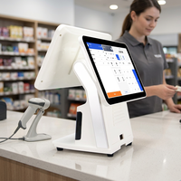 Terminal de Punto de Venta con Pantalla Táctil de 15.6 Pulgadas, Resolución 1366*768, Compatible con Android y Windows, Multi-CPU, Altavoz, Caja Registradora Todo en Uno con Impresora de 58 mm