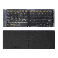 Gunting proyeksi Laptop dan PC, portabel dapat dilipat nirkabel USB Inggris gunting ergonomis Mini 65 kunci tahan air Keyboard