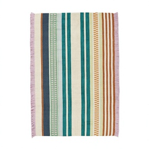 Tapis en laine faits main ITHL, tendance et très demandés, modernes, réversibles, écologiques, motifs personnalisés, prix de gros, tapis indiens - Product Image 1