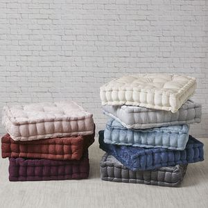 Coussin d'oreiller de sol carré DB Poly Chenille Coussins et oreillers de siège confortables - Product Image 5