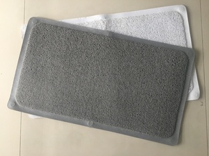 Solid Pattern Non-Slip PVC Loofah Bath Mat with 4 <strong>Suction</strong> Cups Household Item for <strong>Bathroom</strong> <strong>Accessory</strong> - Product Image 2