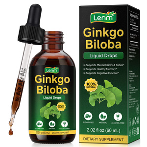 Lenm Özel Marka 1390 mg Saf Ginkgo <span class=keywords><strong>Biloba</strong></span> Tentürü Takviyeleri Orijinal Organik Ginkgo <span class=keywords><strong>Biloba</strong></span> Yaprağı Ekstresi Sıvı Damlalar - Product Image 1