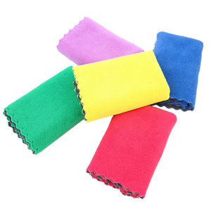 Coral Fleece Cleaning <b>Cloth</b> 30x30 Cm Double Sided Absorbent <b>Kitchen</b> Towel Custom Logo Available - Product Image 5