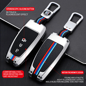 Étui de protection pour clé de voiture en alliage de zinc et gel de silice pour <span class=keywords><strong>Ford</strong></span> Lincoln F350 EXPLORER Mustang, porte-clés, accessoires de sac - Product Image 2