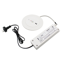 Lumière d'urgence rechargeable LED encastrable 475lm, haute luminosité, double lentille, design rond pour couloir, testée manuellement CB CE SAA pour hôtel et maison