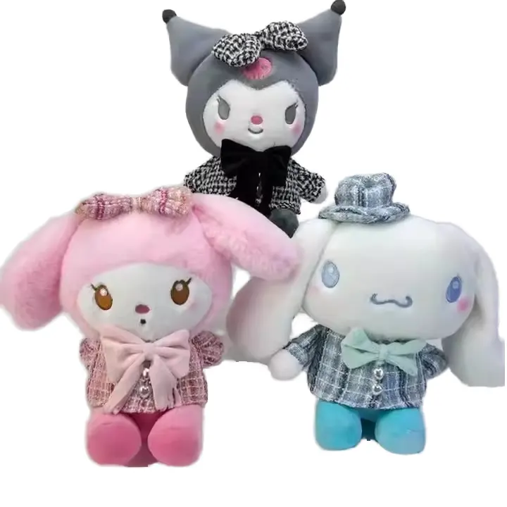 MG di vendita calda di 20cm Kuromi Melody peluche Cinnamoroll Me lody Cat giocattoli di peluche animali di peluche bambola regalo di compleanno per bambini