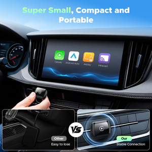 <span class=keywords><strong>Nouvelle</strong></span> boîte AI CarPlay sans fil miniature, adaptateur Android Auto avec Netflix, <span class=keywords><strong>YouTube</strong></span> et fonction de mise en miroir pour la conversion de système multimédia automobile filaire en sans fil - Product Image 5