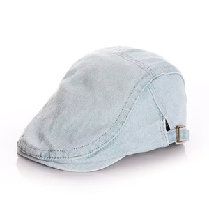 Nouveau printemps enfants garçons Denim <span class=keywords><strong>casquette</strong></span> <span class=keywords><strong>gavroche</strong></span> léger enfants Vintage casquettes plates chapeau de lierre - Product Image 3