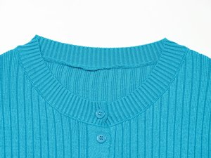Cárdigan de punto retro para mujer, elegante, de manga larga, con cuello redondo y botonadura sencilla, estilo casual, nueva moda 2026 - Product Image 3