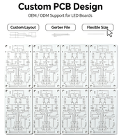 Circuit imprimé en aluminium LED personnalisé OEM, plaque de 1,2 mm, feuille de cuivre de 70 µm, circuit imprimé HASL sans plomb pour diverses lampes LED