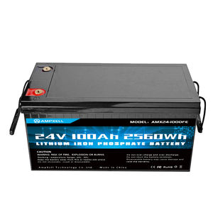 Batterie 18650 pour systèmes de stockage d'énergie solaire, batterie lithium-ion à <span class=keywords><strong>cycle</strong></span> profond avec écran LCD, 24V 100Ah 200Ah 300Ah - Product Image 1