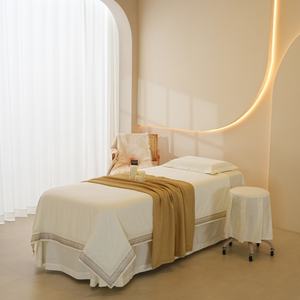 Juego de sábanas de mesa de masaje para habitación de SPA de gama alta, colcha de belleza, cubierta de cama de masaje nórdica Simple de lujo de 4 piezas - Product Image 4
