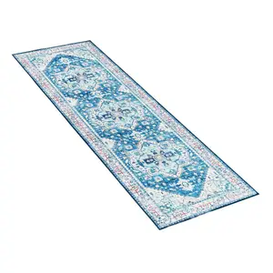 Karpet pelari Vintage 2x6, karpet Area mengalami rumah pertanian, karpet lantai lari anti selip dapat dicuci untuk lorong ruang cucian kamar tidur