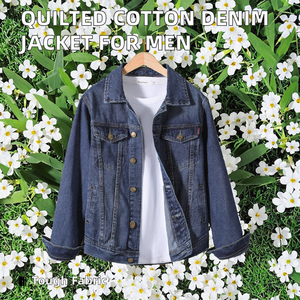 Veste en jean en coton de style célébrité, coupe ample, à manches longues, boutonnée, décontractée, printemps, de qualité supérieure, écologique, coupe-vent - Product Image 2
