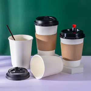 थोक फैक्टरी 12 ऑउंस 16 ऑउंस 24 ऑउंस अनुकूलित कोल्ड हॉट बेवरेज पेपर कप मुद्रित पेपर डबल वॉल डिस्पोजेबल कॉफी कप