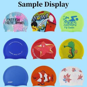 Bonnet de bain unisexe flexible à haute élasticité, en silicone professionnel, pour adultes, imperméable, pour la natation et les activités aquatiques - Product Image 4