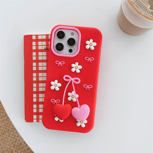 Funda de Silicona Lichicase con Diseño 3D de Corazón, Lazo y Flor para Tecno Spark Go3 Spark 50, Accesorios para Teléfono Móvil - Product Image 6