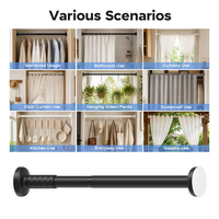 YIJIALE 20Y Plant Heavy Duty 25mm 0.8-1.2m Adjustable No Drill Inner Lock Structure Tension Rod for Bathroom Shower