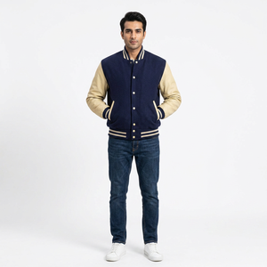Blousons universitaires pour hommes à col montant, coupe parfaite, du fabricant professionnel, les plus vendus pour la saison hivernale, avec logo sur le devant - Product Image 1
