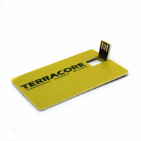 Memoria USB transparente de la tarjeta de crédito del negocio del logotipo 8GB 16GB 32GB de la impresión del BAO-001Customized