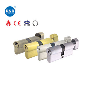 CE Euro Profile BS EN أسطوانة تثبيت من النحاس الأصفر الصلب مع أسطوانة قفل باب مفتاح للمنزل الفندق - Product Image 1