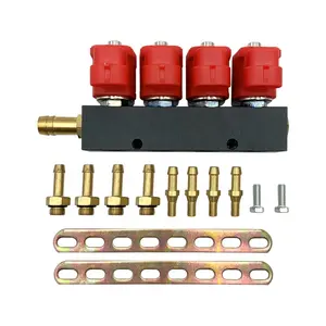 Lpg Car Conversion Kit Red Coil Injector Rail For 4Cylinders Cng Automobile
