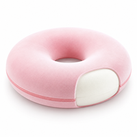 Coussin de siège en mousse à mémoire de forme rose en forme de donut, à récupération lente, pour soulager la pression sur les fesses, pour chaise de bureau, lot en gros pour fournisseurs