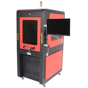 Mesin Laser ukir 3D industri untuk kaca kristal, sistem kabinet pengodean & penanda Laser hijau presisi tinggi - Product Image 2